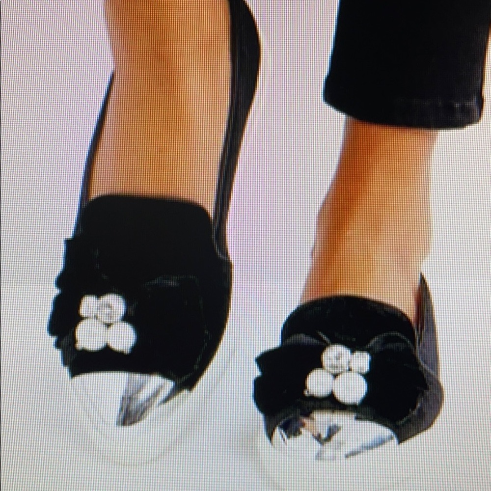 Miss KG slip on velvet pearl detail LOTTIE shoe